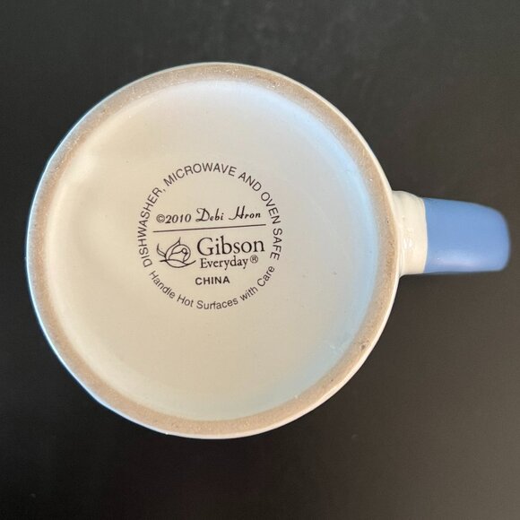 GIBSON Whimsical Artwork by Debi Hron of Cats, Birds & Flowers Ceramic Mug - Picture 10 of 13